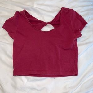 Maroon crop top